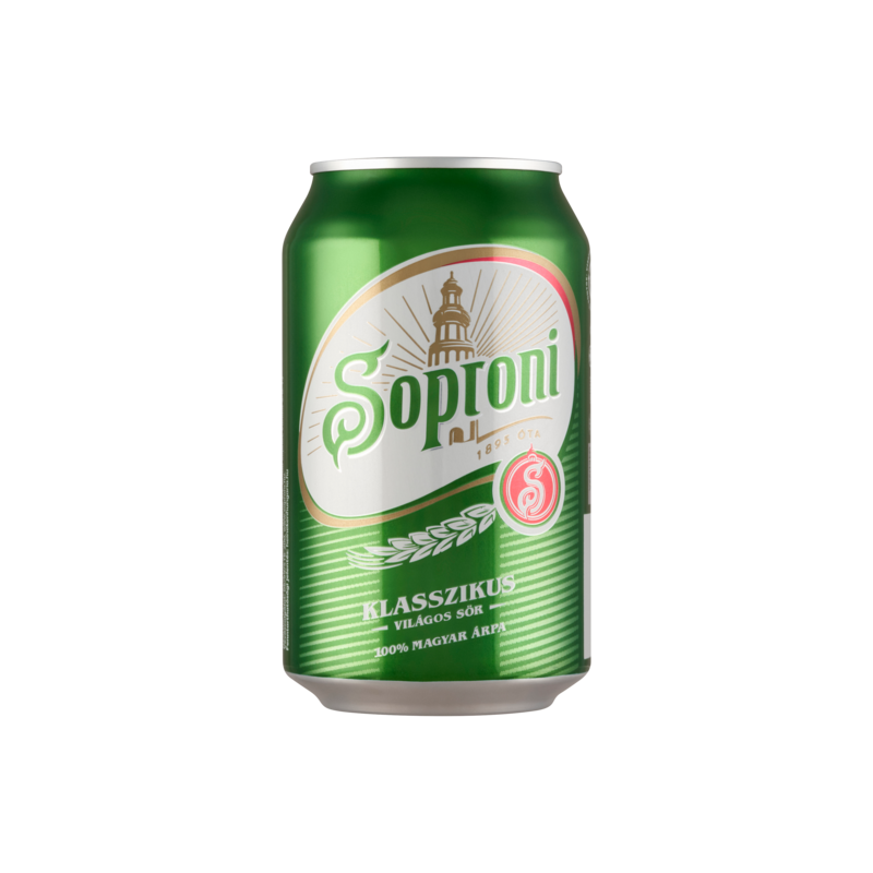 Soproni 0,33l dobozos sör, drs