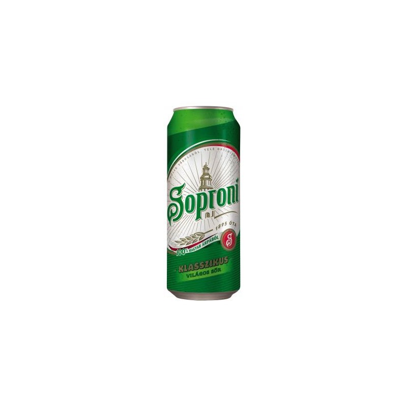 Soproni 0,5l dobozos sör klasszikus, drs