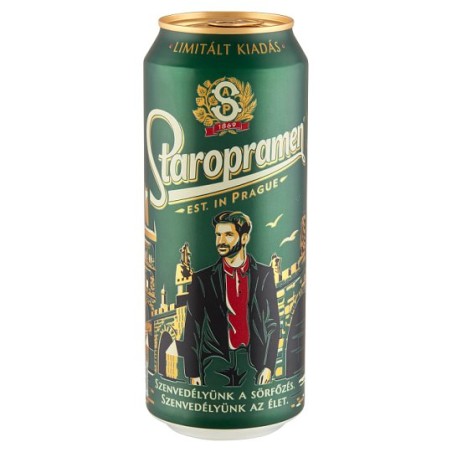 Staropramen 0,5 l dobozos sör 5%, drs