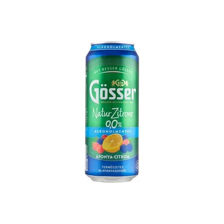 Gösser Natur Zit. 0,5l dob. sör áfonya-citrom 0,0%, drs