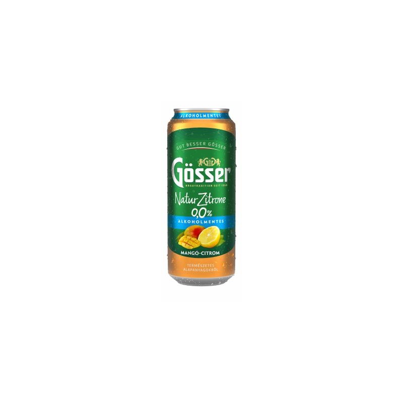 Gösser N.Z.0,5l dob. sör mang-citrom 0,0%, drs