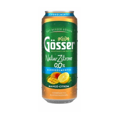 Gösser N.Z.0,5l dob. sör mang-citrom 0,0%, drs