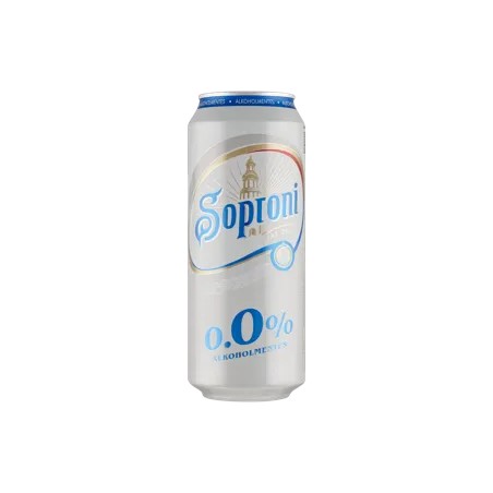 Soproni 0,5l dobozos sör 0,0%, drs