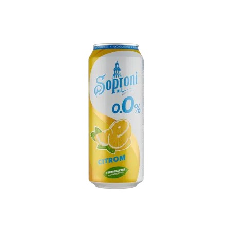 Soproni 0,5l dobozos sör citrom 0,0%, drs