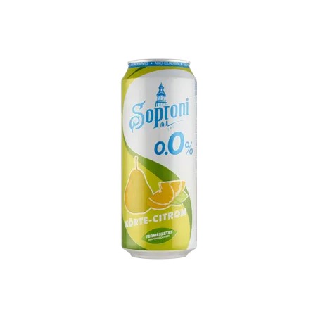 Soproni 0,5l dob. körte-citrom 0,0%, drs