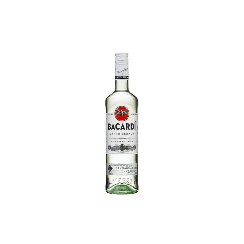 Bacardi carta blanca 37,5% rum 0,5l, drs