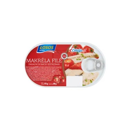 Losos makrélafilé paradicsom.175g/102g