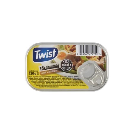 Twist tőkehalmáj saját olajában 120g