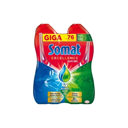 Somat Excellence Duo Gel gépi mosogatószer gél 2x684ml