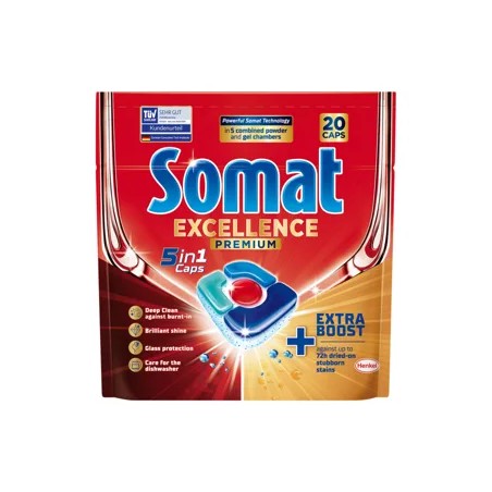 Somat Excellence Premium 5in1 gépi mosogatószer kapszula 20 db 390 g