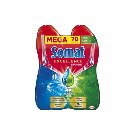 Somat XXL Excellence Duo Gel Grease Cutting mosogatógél 2x630ml