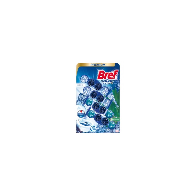 Bref Color Aktiv Chlorine/Eucalyptus WC frissítő 4 x 50 g (200 g)