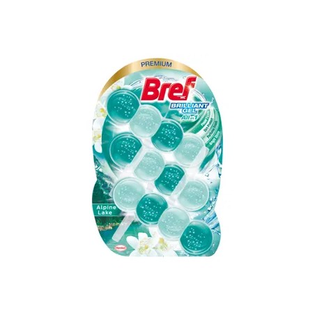 Bref Brilliant Gel Alpine Lake WC frissítő (3 x 42 g) - 126 g