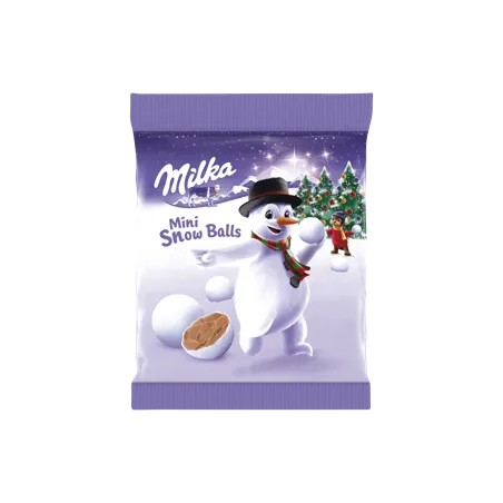 Milka Mini Snow Balls ropogós cukorbevonatú alpesi tejcsokoládé drazsé 100 g Milka Mini Snow Balls ropogós cukorbevonatú alpesi tejcsokoládé drazsé 100 g