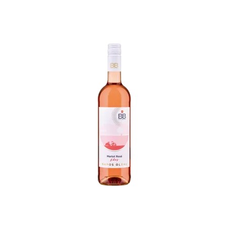 BB napos oldal merlot édes rosé bor 0,75l, DRS