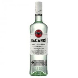 Bacardi 37,5% carta blanca...