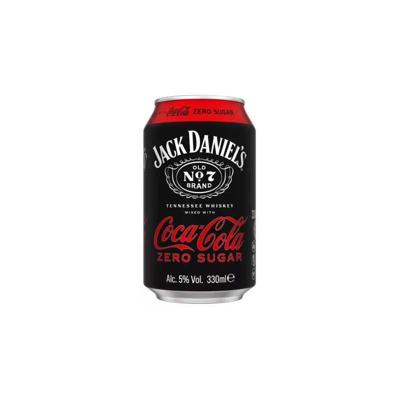 Jack D.&Coca-Cola zero 330ml, alk.5% DRS