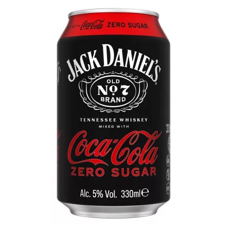 Jack D.&Coca-Cola zero 330ml, alk.5% DRS