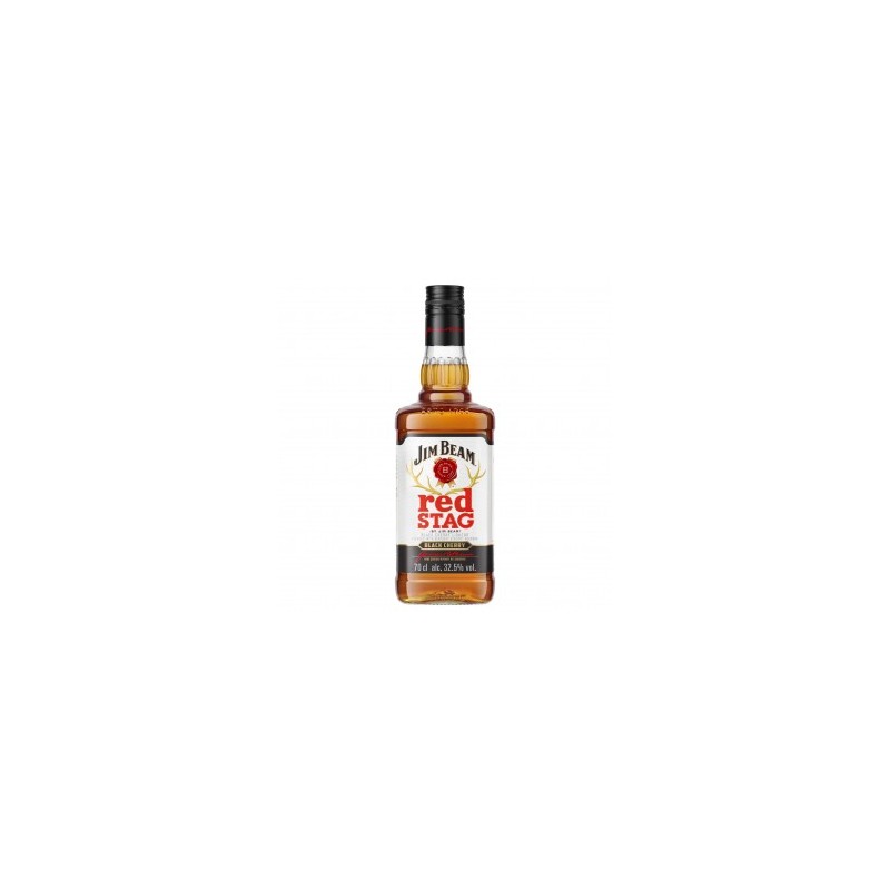 Jim Beam 32,5% red stag, black cherry (Fekete-cseresznye) whiskey 0,7l, DRS