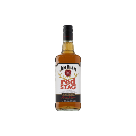 Jim Beam 32,5% red stag (Fekete-cseresznye) whiskey 1 l, DRS