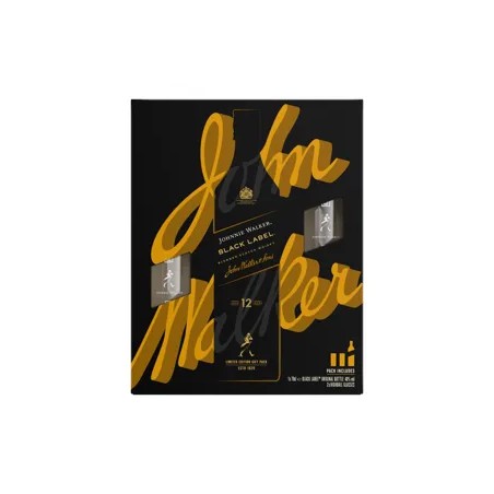 Johnnie Walker Black label 40% 0,7l+2highb.poh.PDD DRS Díszdob. Johnnie Walker Black label 40% 0,7l+2highb.poh.PDD DRS Díszdob.