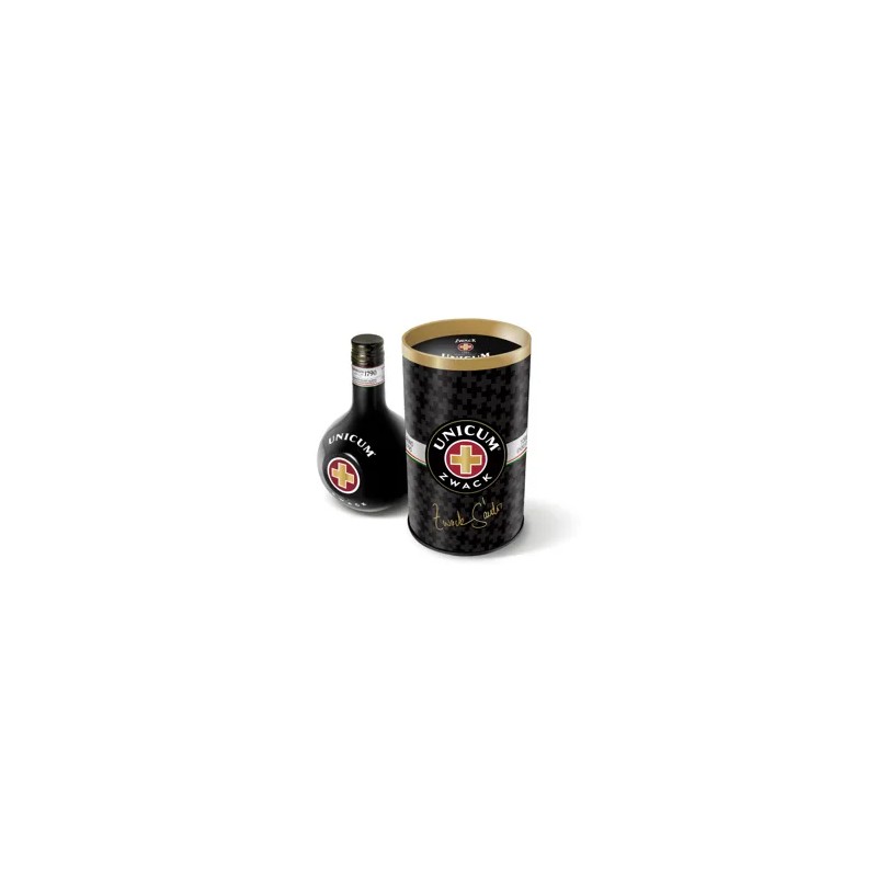 Unicum 40% 0,5l Fém DíszDoboz, DRS