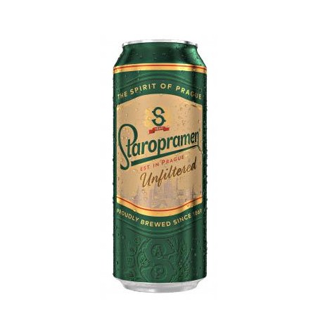 Staropramen 0,5 l dobozos sör unfiltered 4.4%, DRS