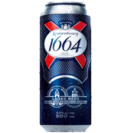 Kronenbourg 1664 dobozos sör 0,5l, DRS