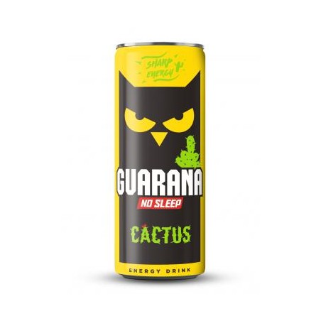 Guarana No Sleep Cactus kaktusz ízesítésű, szénsavas, alkoholmentes energiaital 250 ml, DRS