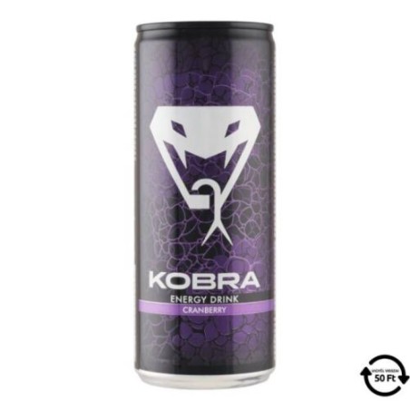 Kobra áfonya energiaital 0,25l DRS