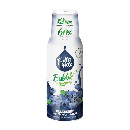 FruttaMax Bubble12 Áfonya ízű gyümölcsszörp 500ml, DRS