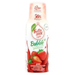 FruttaMax Bubble12 Light Szamóca ízű gyümölcsszörp 500ml, DRS