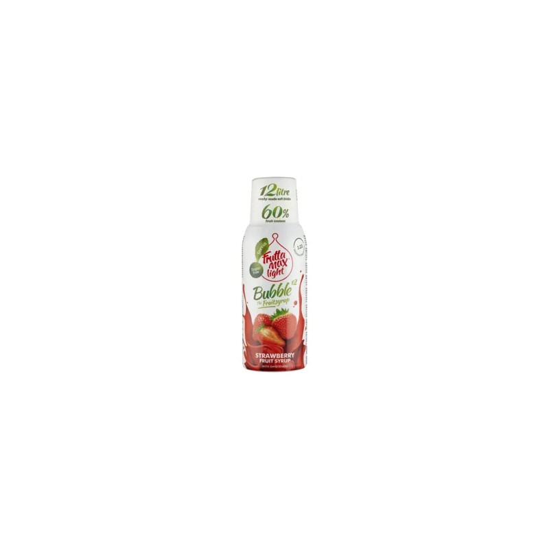 FruttaMax Bubble12 Light Szamóca ízű gyümölcsszörp 500ml, DRS