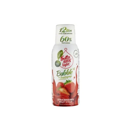 FruttaMax Bubble12 Light Szamóca ízű gyümölcsszörp 500ml, DRS