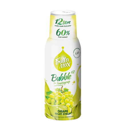 FruttaMax Bubble12 Szőlő ízű gyümölcsszörp 500ml, DRS