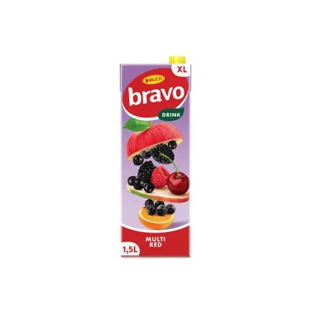 Bravo multivitamin red (vegyes piros gyümölcsital 5 vitaminnal) 12% dob.1,5l