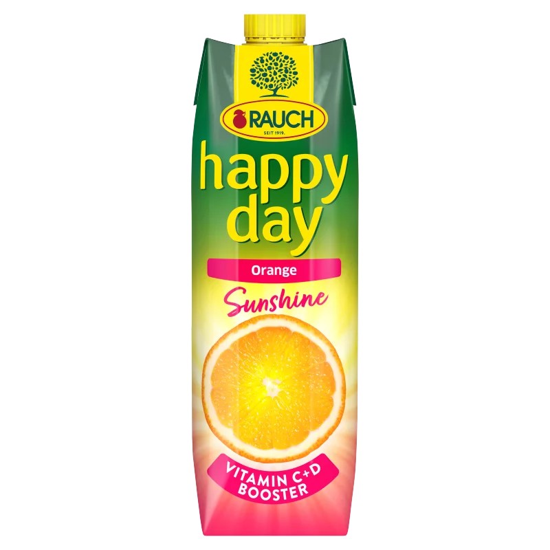 Rauch Happy Day Sunshine narancsital C-és D-vitaminnal 25%, 1 l