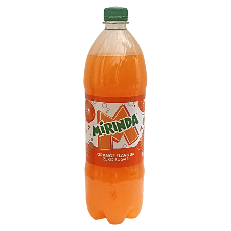 Mirinda narancs Zéro szénsavas üdítőital édesítőszerekkel 1l Pet, drs