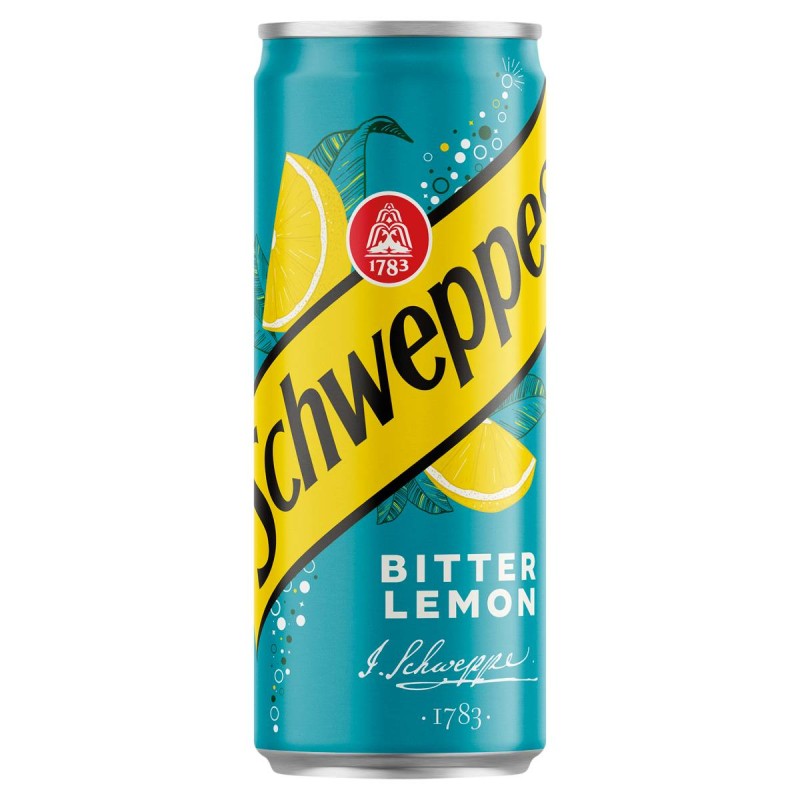 Schweppes Bitter Lemon citromízű szénsavas üdítőital cukorral és édesítőszerekkel 330 ml, DRS