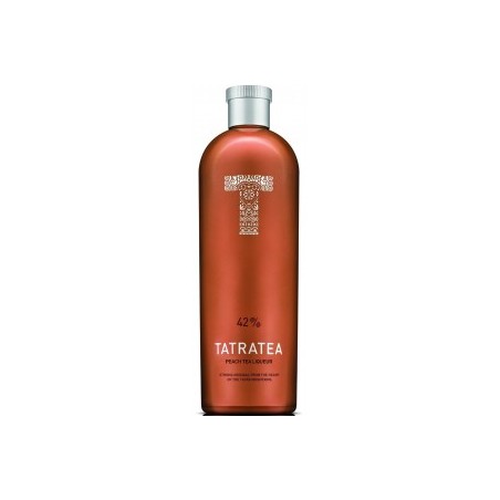Tatratea 42% Őszibarackos Tea Likőr 0,7l+2 pohár, díszdoboz,  DRS