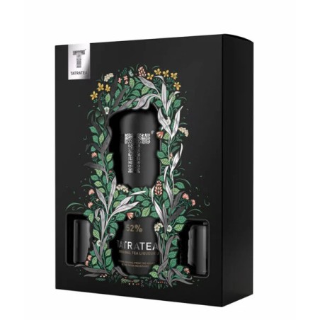 Tatratea 52% Eredeti Tea Likőr 0,7L + 2 pohár, díszdoboz, DRS