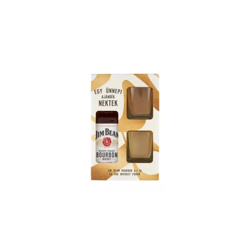 Jim Beam whiskey 0,7l+ 2pohár, DRS