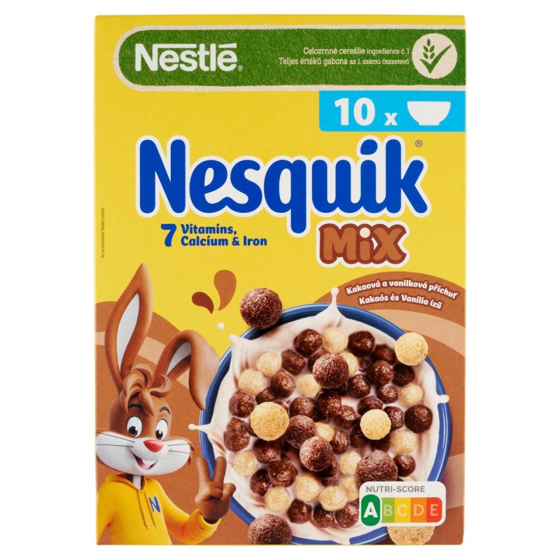 Nestlé Nesquik Mix (Duo) kakaós és vaníliaízű, ropogós gabonapehely 325 g
