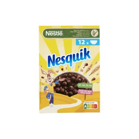 Nestlé Nesquik kakaós ízű, ropogós gabonapehely vitaminokkal és ásványi anyagokkal 375 g