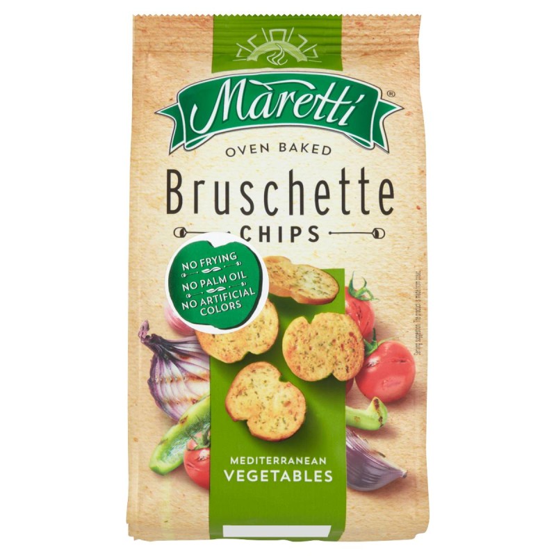 Maretti bruschette mediterrán vegyes zöldség ízű pirított kenyérkarikák 70g
