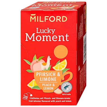 Milford Őszibarack-citrom gyümölcstea 20x2,25g