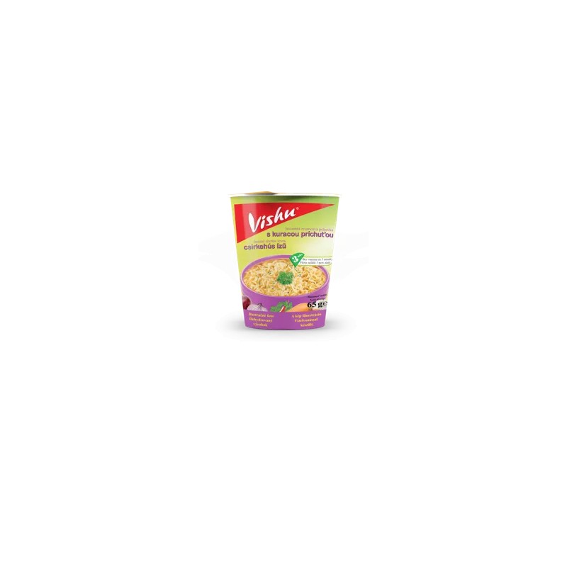 Vishu csirkehús ízű instant tésztás leves, poharas 65 g