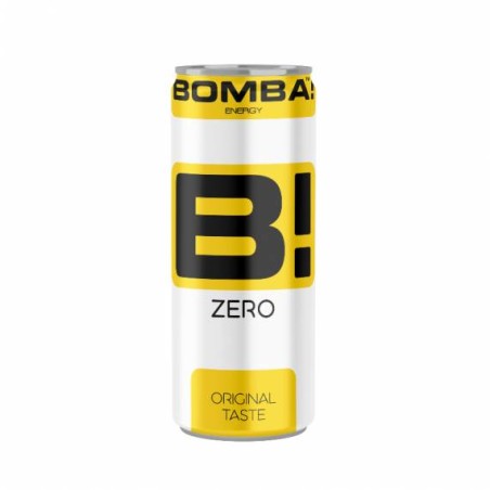 BOMBA Zero koffeintartalmú, tutti-frutti ízű cukormentes szénsavas ital édesítőszerrel 250 ml, DRS