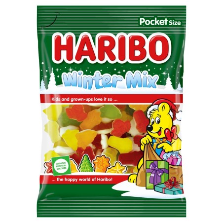 Haribo Winter Mix gyümölcsízű gumicukorka 90 g Haribo Winter Mix gyümölcsízű gumicukorka 90 g
