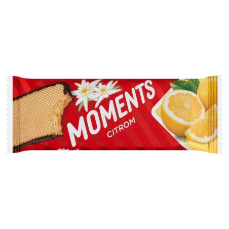 Moments Citrom szélein kakaós bevonómasszába mártott, citromos krémmel töltött ostyaszelet 45 g